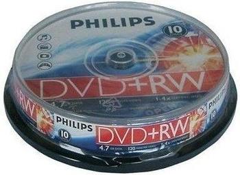 Philips DVD+RW 4,7GB 120min 4x 10er Spindel