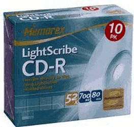 Memorex CD-R 80 700MB Lightscribe