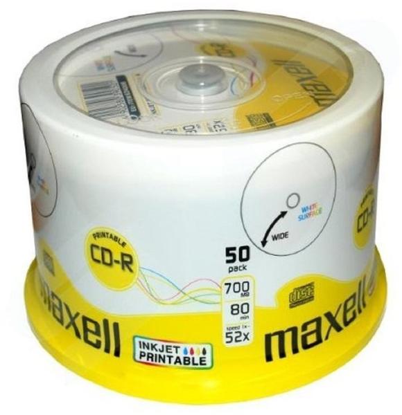 Maxell CD-R 700MB 80min 52x bedruckbar 50er Spindel