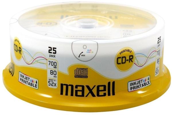 Maxell CD-R 700MB 80min 52x bedruckbar 25er Spindel