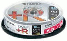 Fuji Magnetics DVD+R 4,7GB 120min 16x 10er Spindel