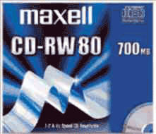 Maxell CD-RW 700MB 80min 4x 1er Jewelcase