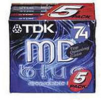 TDK MiniDisk 700MB 80min Colour 5er Jewelcase