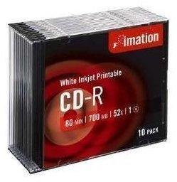 Imation CD-R 700MB 80min 52x bedruckbar 10er Slimcase