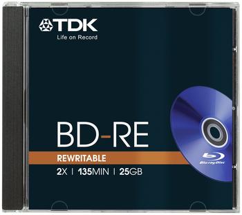 TDK BD-RE 25GB 135min 2x 1er Jewelcase