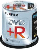 Fuji Magnetics DVD+R 4,7GB 120min 16x 100er Spindel