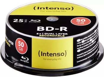 Intenso BD-R DL 50GB 6x 25er Spindel