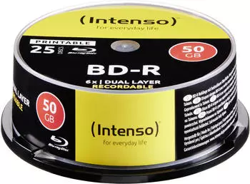 Intenso BD-R DL 50GB 6x bedruckbar 25er Spindel