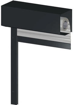 Aron Vorbaurollladen PVC grau 550 x 1865 mm Kasten Aluminium RAL 7016 anthrazit Gurtzug rechts