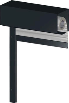 Aron Vorbaurollladen PVC grau 550 x 2015 mm Kasten Aluminium RAL 7016 anthrazit Gurtzug rechts