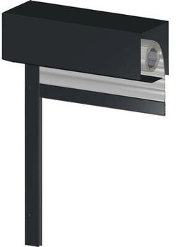 Aron Vorbaurollladen PVC grau 700 x 765 mm Kasten Aluminium RAL 7016 anthrazit Gurtzug rechts