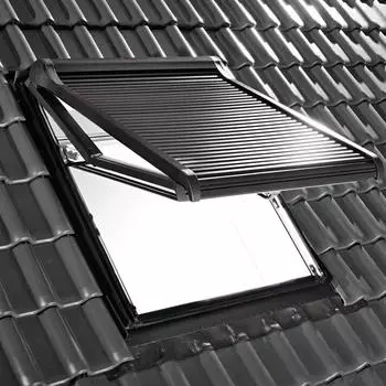 Roto ZRO EF 43/73 Hitzeschutz-Rollladen Elektrisch Funk Anthrazit-Metallic 11/11 (114x118 cm)
