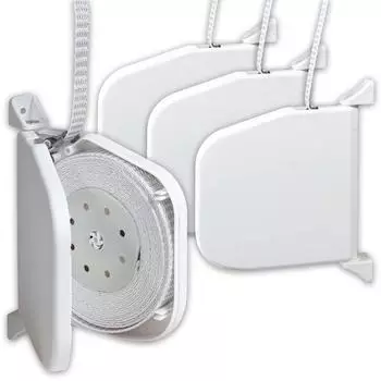 Inovatec Aufputz-Gurtwickler Rollladen wei&szlig; aufklappbar Mini 5 m Gurtband Gurtbreite 14 mm 4-tlg.. 8 cm x 17,5 cm