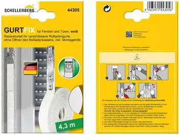 Schellenberg Zubeh&ouml;r Antriebstechnik 44305 Reparaturset Passend (Rollladensysteme) Mini (Rollladengurt)