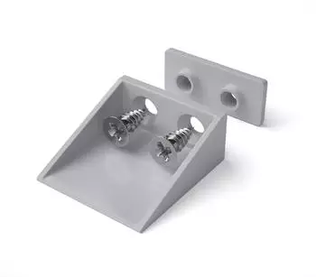 Bauheld Rollladen Anschlagwinkel 40mm hellgrau, 8 Stück (ROLLWINKEL40HG)
