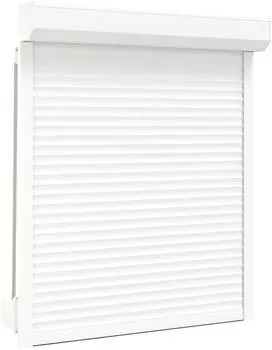 vidaXL Rollladen weiß 110x130cm, Aluminium und Polyurethan