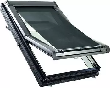 Roto ZAR Außenrollo Screen, manuell, schwarz, 740mm (ZAR R4/R7 DE 09/xx M)