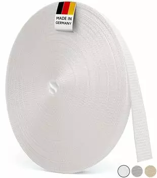 Bauheld Rollladengurt 14mm 50m, Polypropylen, weiß