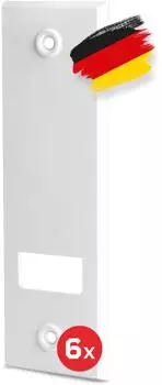 Bauheld Gurtwickler-Abdeckplatte Unterputz 215mm weiß, 6er-Pack