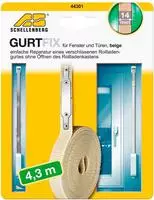 Schellenberg - Gurtfix Mini 14 Mm / 4,3 M, Beige - 44301