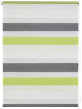 Lichtblick Klemm-Doppelrollo ohne Bohren 60x150cm grün/grau/weiß