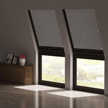Woltu Dachfensterrollo ohne Bohren 57x100 cm grau