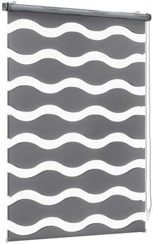 Sekey Doppelrollo Welle 95x130cm dunkelgrau