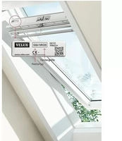 VELUX Verdunklungsrollo "DKL 4653S" verdunkelnd ohne Bohren in F&uuml;hrungsschienen