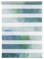 LICHTBLICK ORIGINAL Doppelrollo "Duo Rollo Motiv Aquarell" Lichtschutz ohne Bohren