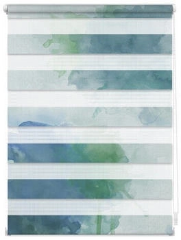 Lichtblick Duo Aquarell blau B/L: ca. 45x150 cm (DRD.045.150.350)