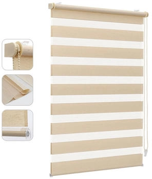 Sekey Duo-Rollo Klemmfix 65x130cm gelb-leinen