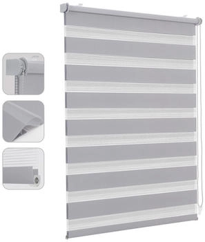 Sekey Duo-Rollo Klemmfix 105x130cm grau
