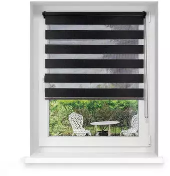 Victoria M. Klemmfix-Doppelrollo Duo 65x230cm schwarz