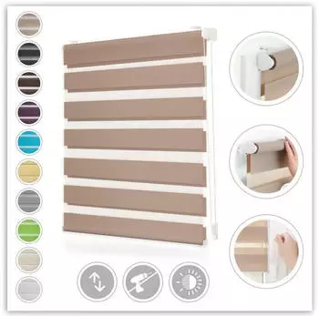 Lichtblick Doppelrollo klemmbar 60x220cm taupe