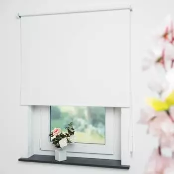 Liedeco Kettenzugrollo Verdunkelung wei&szlig;