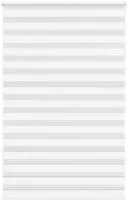 vidaXL Doppelrollo Wei&szlig; 145x230 cm Stoffbreite 140,9 cm Polyester