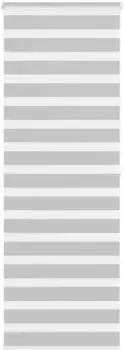 vidaXL Doppelrollo hellgrau 90x200cm, Polyester (4014467)