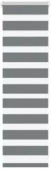 vidaXL Doppelrollo dunkelgrau 40x100cm, Polyester (4014093)