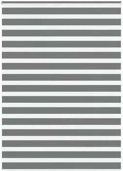 vidaXL Doppelrollo dunkelgrau 160x200cm, Polyester (4014169)