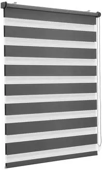 Sekey Klemmfix-Doppelrollo blickdicht 55x120cm dunkelgrau