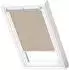 Velux Verdunkelungsrollo DKL M04, manuell, sandbeige gepunktet, Schiene weiß (DKL M04 4579SWL)