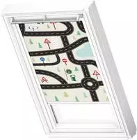 VELUX Verdunklungsrollo "DKL 4655SWL, Motiv: Kids Stra&szlig;en" verdunkelnd ohne...