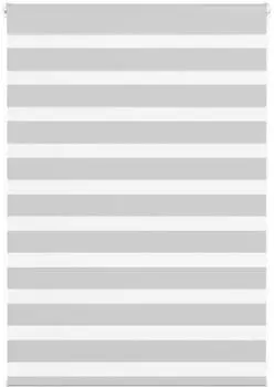 vidaXL Doppelrollo hellgrau 105x100cm, Polyester (4014418)