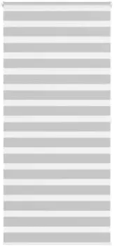 vidaXL Doppelrollo hellgrau 95x200cm, Polyester (4014468)