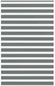 vidaXL Doppelrollo dunkelgrau 150x200cm, Polyester (4014167)
