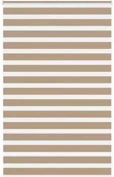 vidaXL Doppelrollo sandbraun 145x230cm, Polyester (4014608)