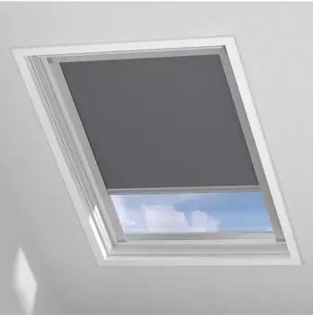 Soluna Sky 2.0 Dachfenster-Verdunkelungsrollo grau, manuell, PK08 (77,4x121,5cm)