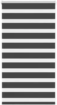 vidaXL Doppelrollo schwarz 80x100cm, Polyester (4014205)