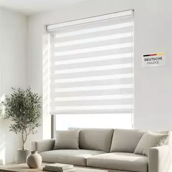 Victoria M. Premium Doppelrollo ohne Bohren, weiß, 155x175cm (80103028)