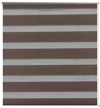 vidaXL Zebra-Rollo 80,9x150cm, Stoffbreite 76,7cm, Kaffeebraun (240201)